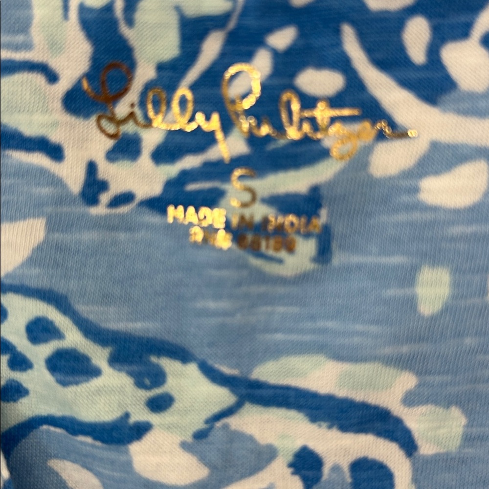 Lilly Pulitzer Blue and White Patterned Top - Picture 2 of 4